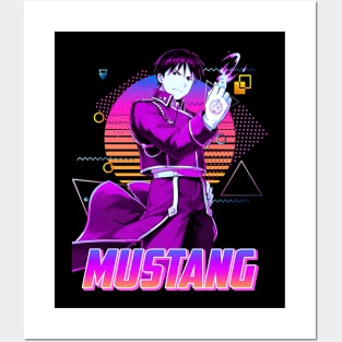 Roy Mustang Retro Art Posters and Art